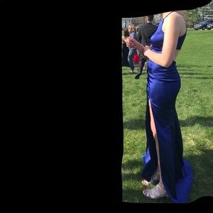 Navy Blue Sherri Hill Prom Dress Size 4